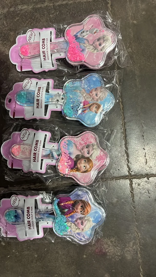 Fancy hair brush for kids 3 themes available stitch, barbie and frozen