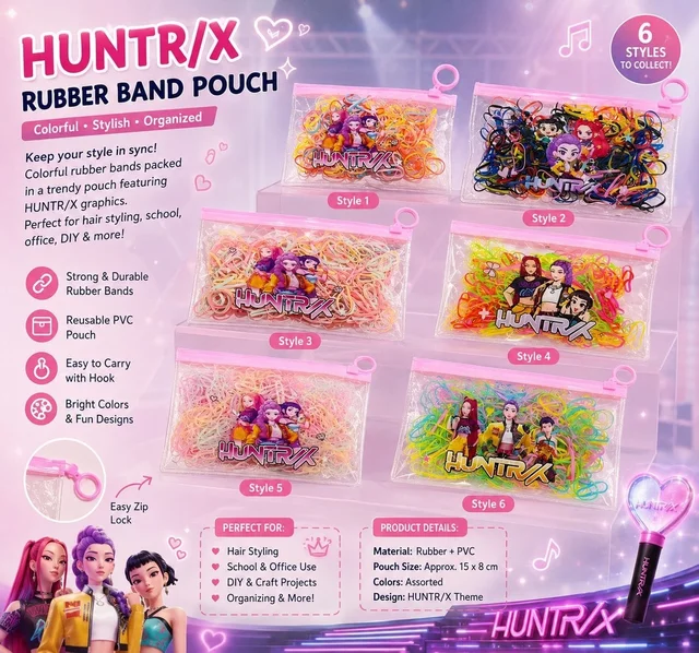 New arrival kpop theme pouch with rubberband