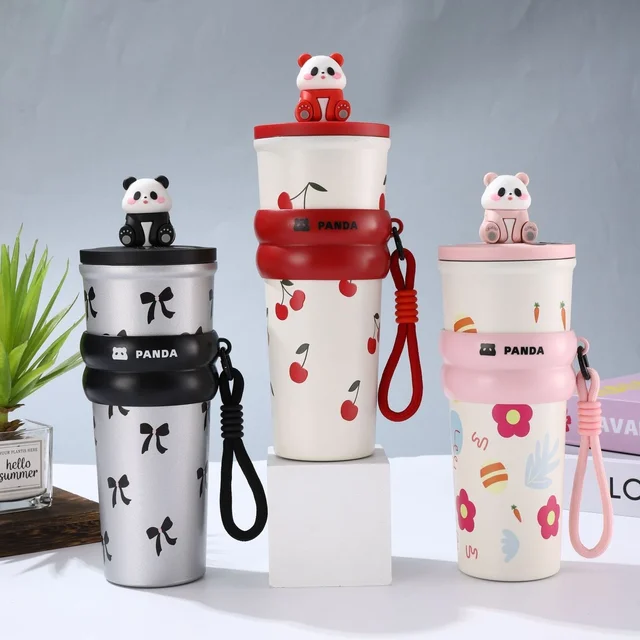 Steel insulated panda sipper 750 ml