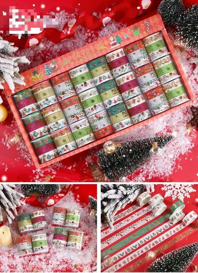 New xmas theme printed fabric ribbons