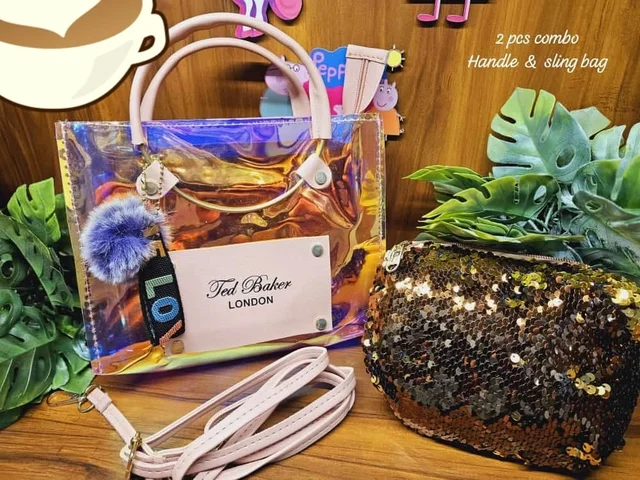 Premium quality Ted baker holographic 2 in 1 bag