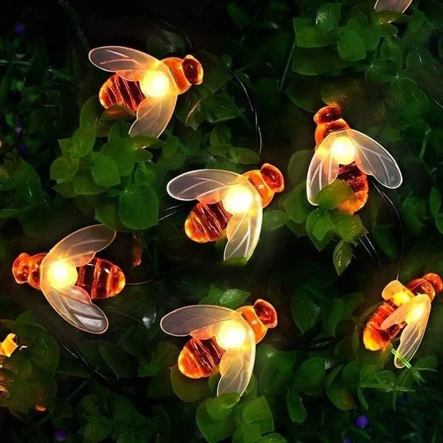 Honey bee string light Warm yellow