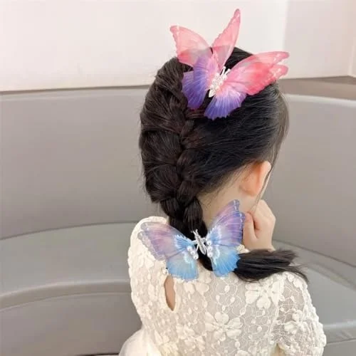 Fairy Spirit Dynamic Tulle Butterfly Car Sticker, High-end Edge Sticker for Photography, Stylish and Good-looking Car Accessory Home Decor pack of 5