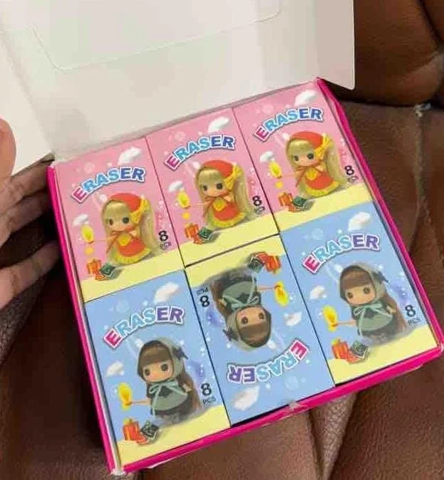 Match stick eraser 8 pcs in each box