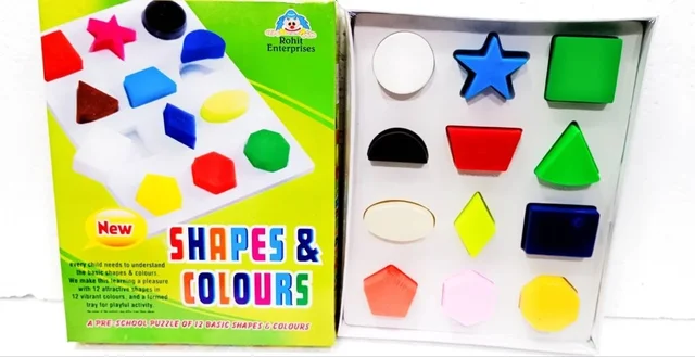 Shapes and colors preschool puzzle for kids Real pic shared