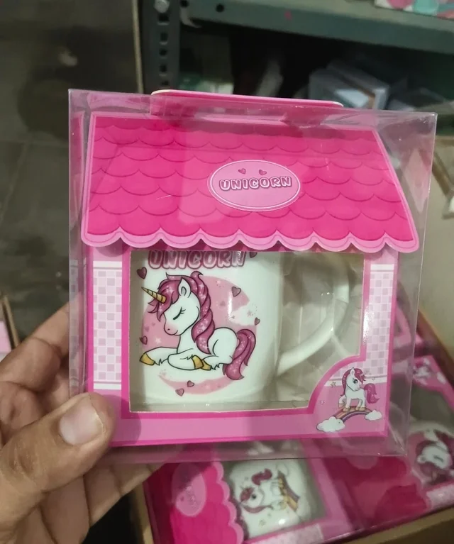 Premium quality Big size unicorn ceramic mug in hut box packing
