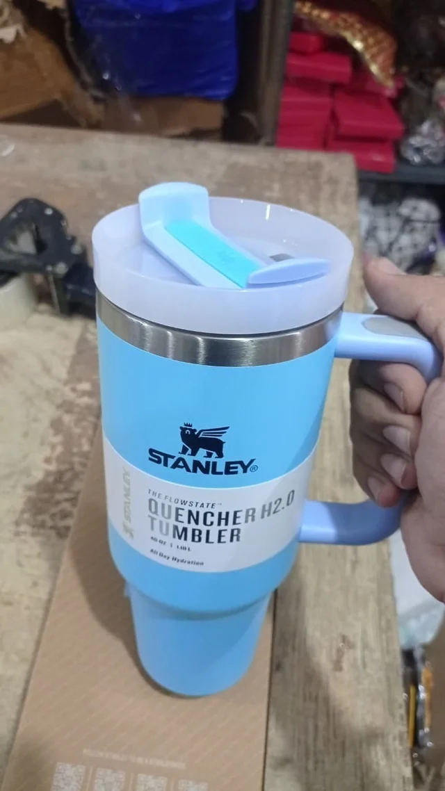 Imported stanley Printed tumblers 1200 ml in solid colours - Bright Turquoise