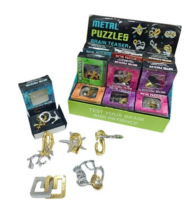 Metal puzzles for kids.