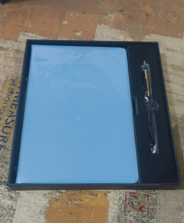 Customised diary with pen in premium gift box packing