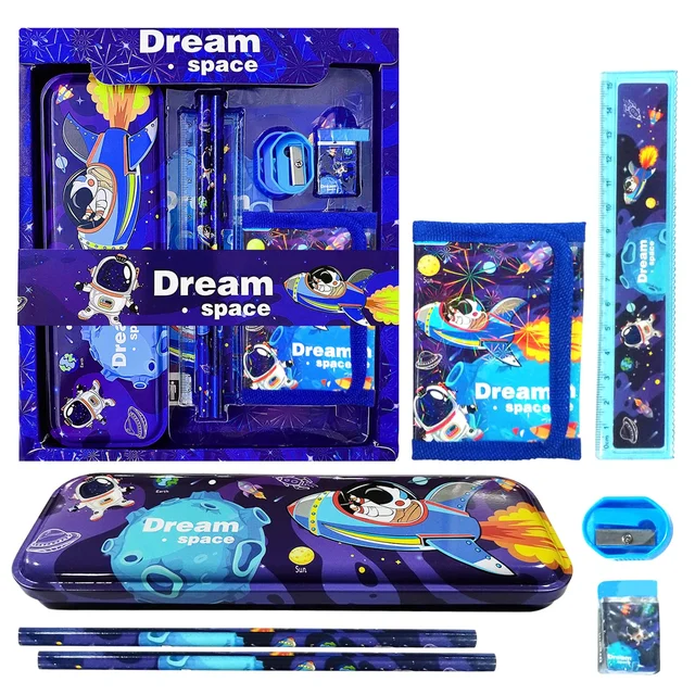Stationery for Kids Best Space theme 8015Model Return Birthday Gift for Boys Girls Educational Learning Stationery kit Set
