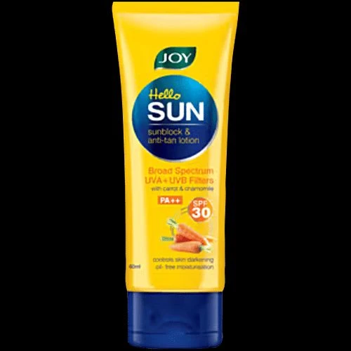 Joy Hello Sun Sun Block &  Anti- Tan Lotion Sunscreen 30 SPF 60 Ml.