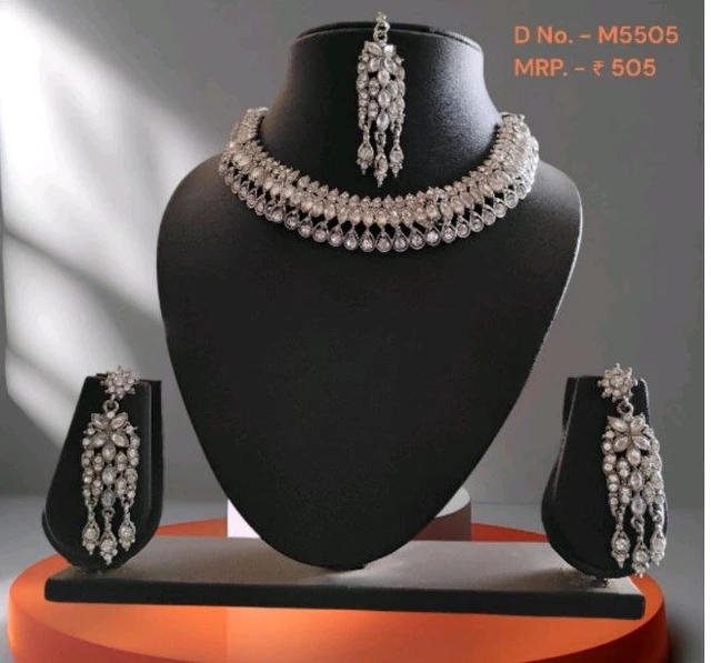 Choker Set Silver kundan stone