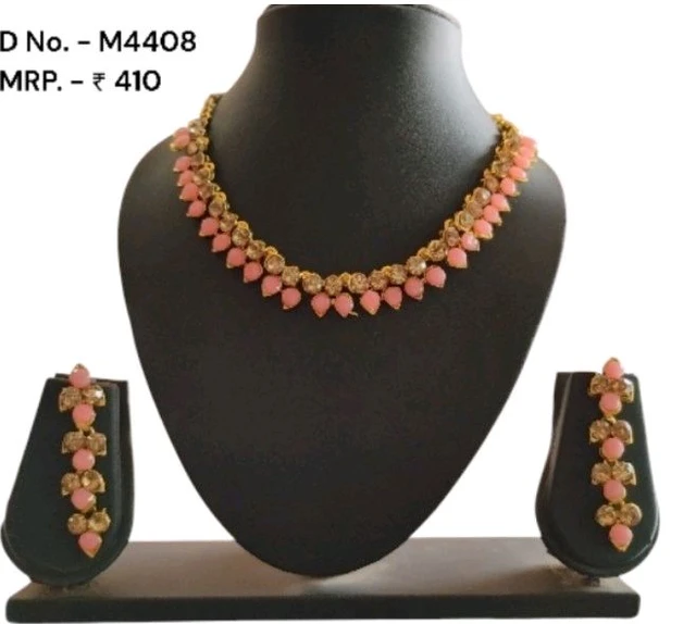 Choker Set kundan stone M4408 Pink