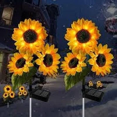 Solar battery powered sunflower Light 1pcs