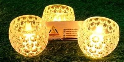Glass Shape Flameless Candle