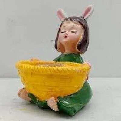 Girl PLanter for table and use as paperweight