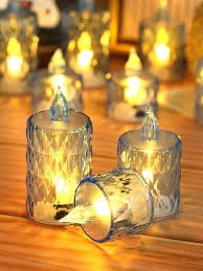 Luxury Flameless Big B Crystal Candle Lights