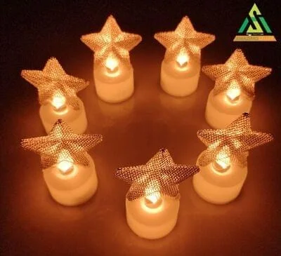 Star Warm White Candle Set of 6