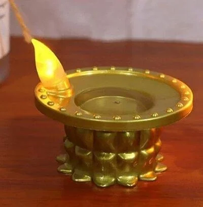 Golden Water Sensor Diya