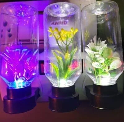 Bottle Flower Decorative Lamp