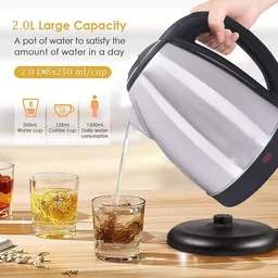 Scarlett Electric Kettle, Stainless Steel, 2.0 Litre Capacity