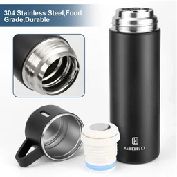 Stainless Steel Vacuum Flask Gift Set with 2 Cups