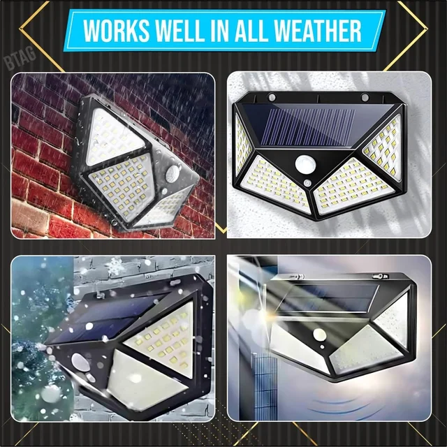 Solar Motion Sensor Sun-Powered LED Wall Light
