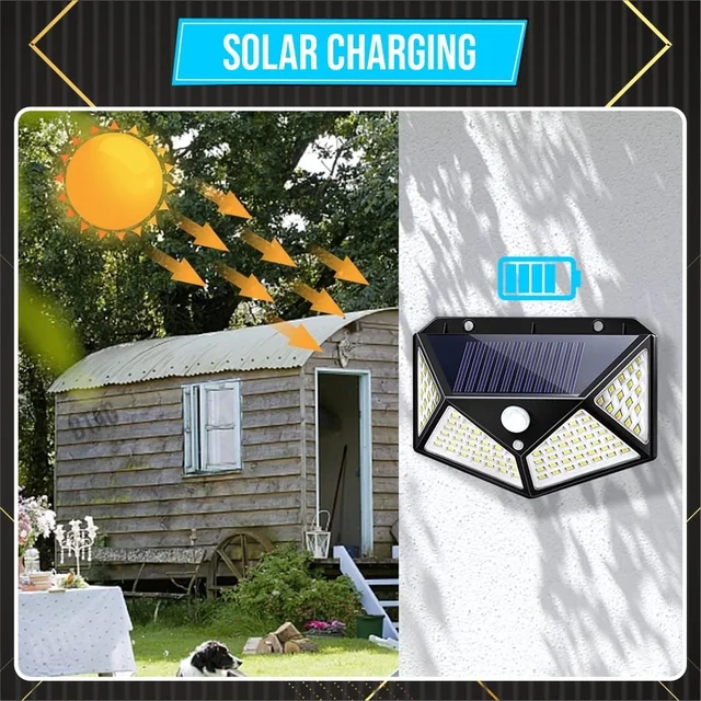 Solar Motion Sensor Sun-Powered LED Wall Light