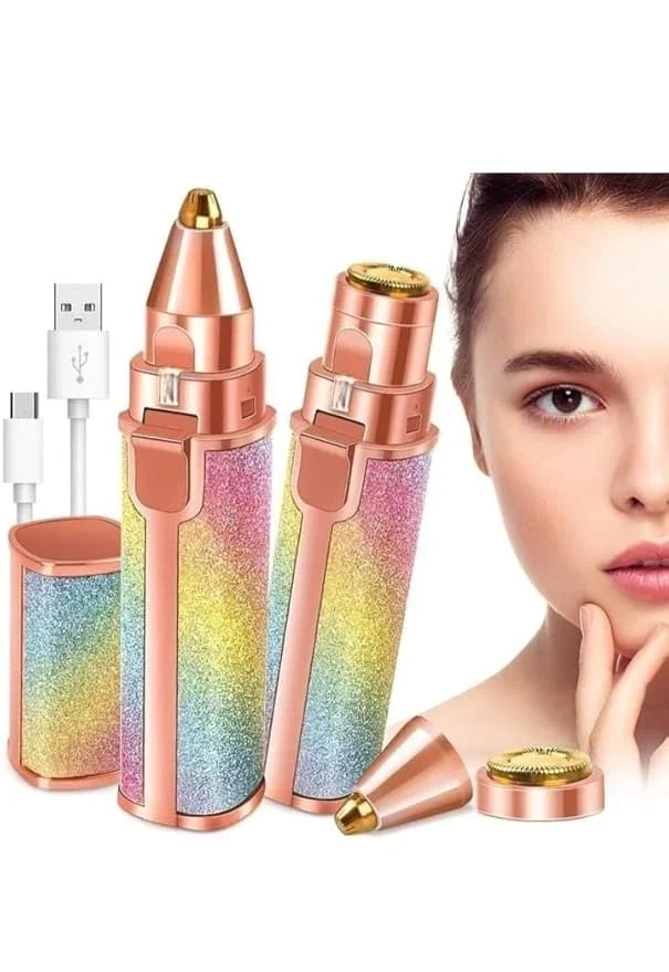2 In 1 Eyebrow Remover and Face Hair Remover epilator Flawless for women Face, Lips, Nose, Hair Trimmer for & Women, Gift