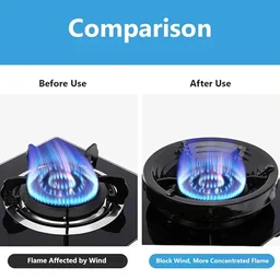 Black Gas Saver Burner Stand for LPG Gas Stove (Pack of 2)