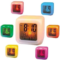 Smart Digital Alarm Clock with Automatic 7 Colour Changing LED Digital Alarm Clock with Date and Time
