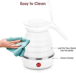 Electric Kettle, Hot Water Kettle, (600-Watt) Portable kettle for Travel, Foldable Kettle for Hot water/Tea kettle For instant Tea & Coffee Maker | kettle for office desk
