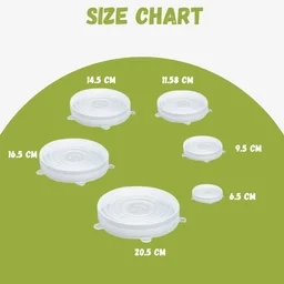 Silicone Stretch Lids, Multi-Size Reusable Silicone Lids for Bowls and Containers