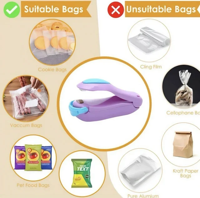 Mini Handheld Heat Sealer for Snack Bags
