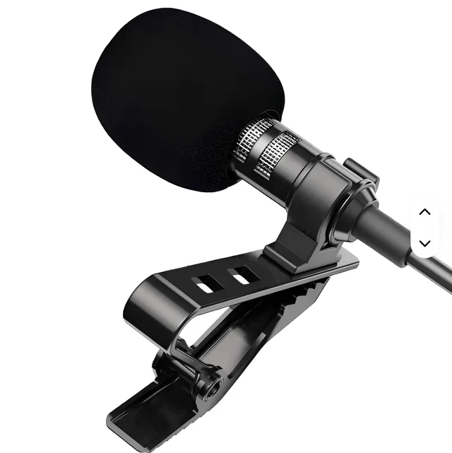 3.5mm Lapel Microphone for Video Recording | Collar Mic for All | Wired Mini Mic for YouTube, Reels, Interviews | Small Mike for Android, DSLR, iOS Black (Pack of 1)