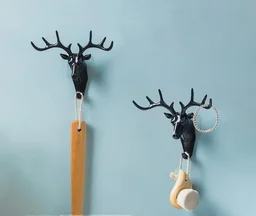 Deer Key Holder, Creative Deer Head Traceless Wall Hook
