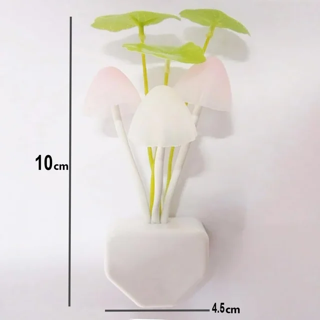 3D LED Night Lamp with Plug Smart Sensor auto On/Off and Color Change Mushroom Flowers Beautiful
