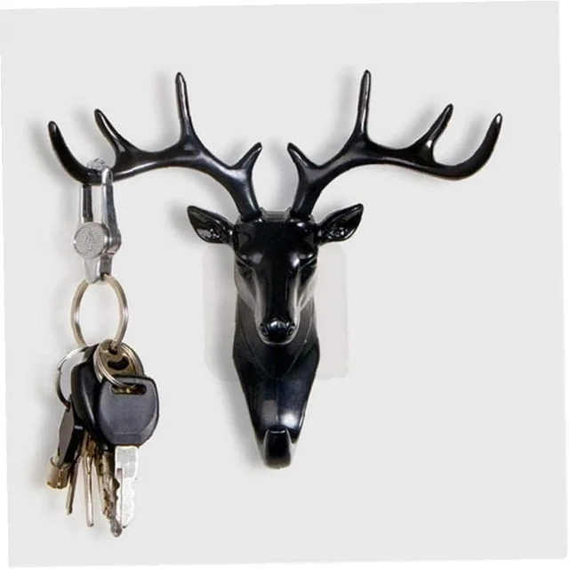 Deer Key Holder, Creative Deer Head Traceless Wall Hook