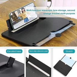 Mobile Phone Magnifier Screen, 3D HD Magnifying Projector Screen Enlarger for Movies, Videos and Gaming