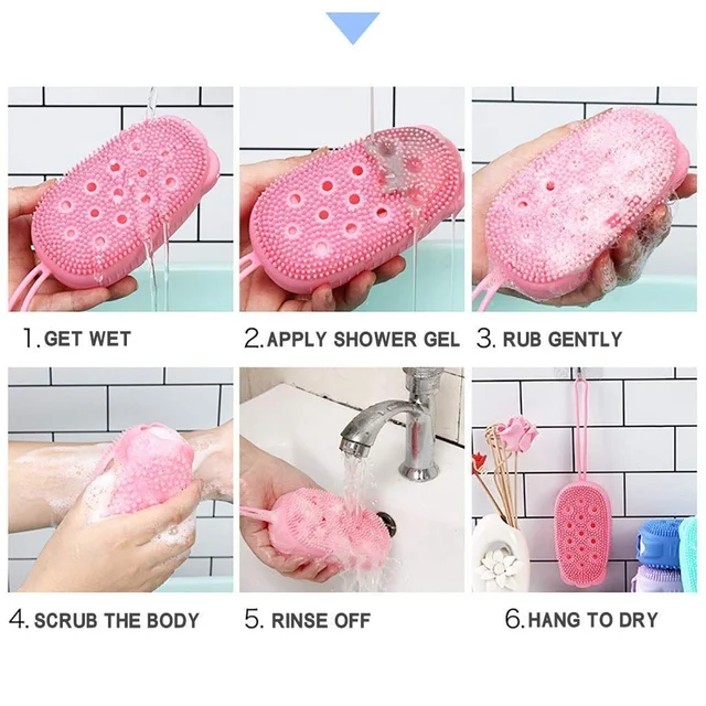 Bubble Bath Brush, Silicone Bath Body Brush,Ultra-Soft Scrubber for Shower Exfoliating, Body Brush for Unisex Good for Health Beauty