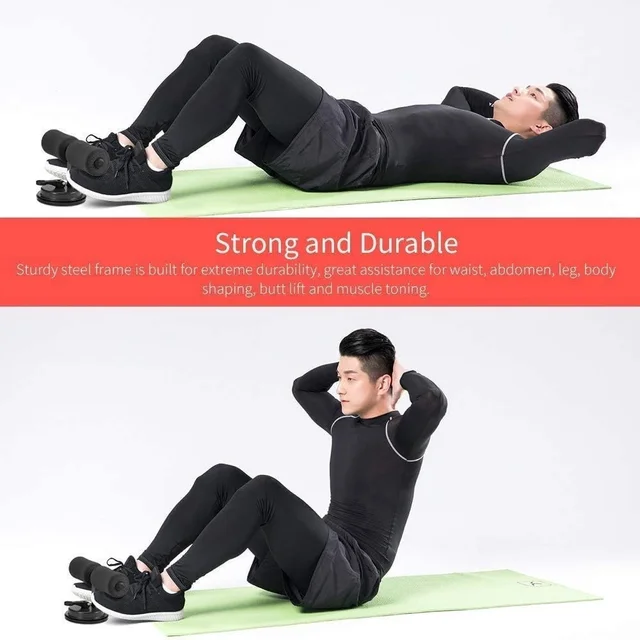 Sit-ups and Push-ups Assistant Device, Household Fitness Equipment for Abdominal Muscle Exercise Machine Portable Self Suction, Ab-Normal Gym Workout