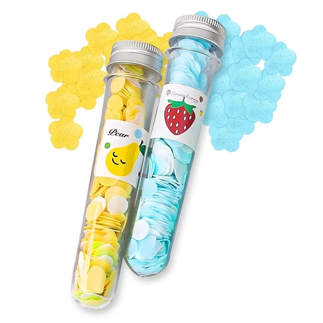 Disposable Paper Soap Tube, Mixed Fragrance Paper Soap Sheets, Flower Design