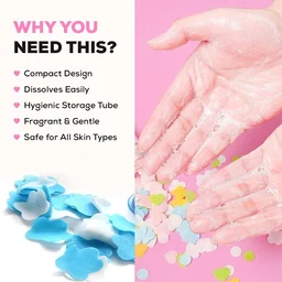 Disposable Paper Soap Tube, Mixed Fragrance Paper Soap Sheets, Flower Design