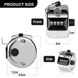 Tally Counter 4 Digit Metal Hand Counter | Stainless Steel Clicker Counter