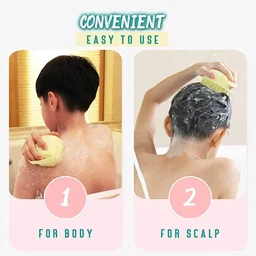 Body Scrubber with Soap Dispenser Brush, Silicone Exfoliating Brushes, Soft Body Exfoliator, Bath Loofah