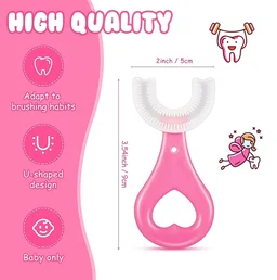 Kids Manual U Shape Toothbrushes Soft Silicone Children