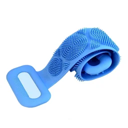 Silicone Body Back Scrubber, Double Side Bathing Brush for Skin Deep Cleaning Massage