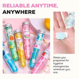 Disposable Paper Soap Tube, Mixed Fragrance Paper Soap Sheets, Flower Design