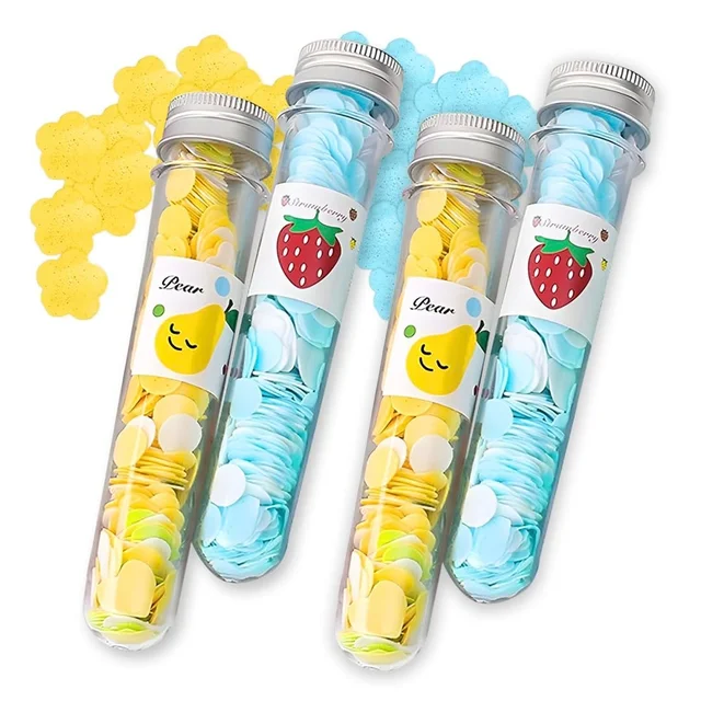 Disposable Paper Soap Tube, Mixed Fragrance Paper Soap Sheets, Flower Design