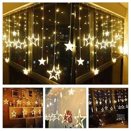 12 LED Star String Light Warm White 138 LEDs